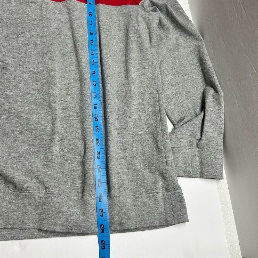 Ben Sherman Men's Quarter Zip Colorblock Pullover Sweatshirt Red/Gray L Top - Picture 8 of 8